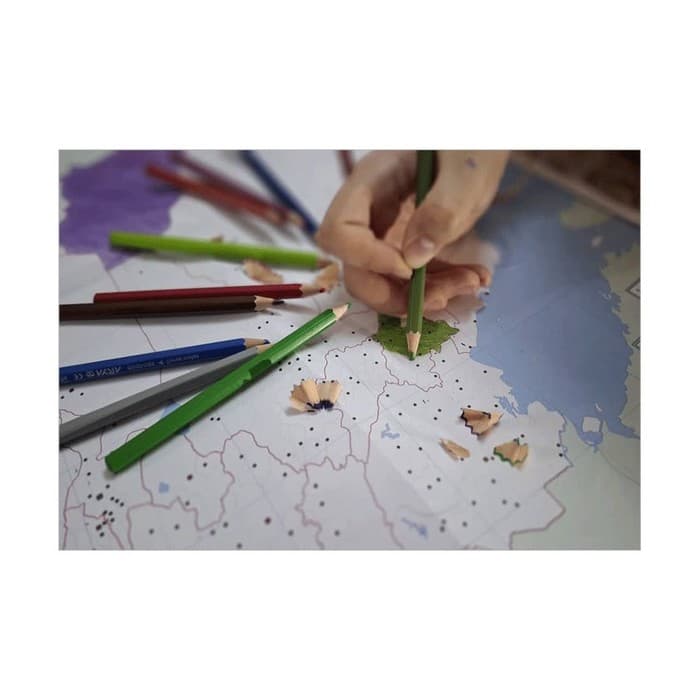 نقشه آموزشی تقسیمات ایران 50*70 (گنگ رنگ آمیزی)