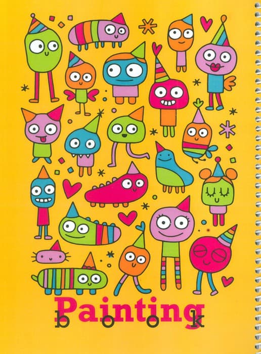 دفتر نقاشی و طراحی 40 برگ (طرح هپی،کد 1287)،(سیمی)