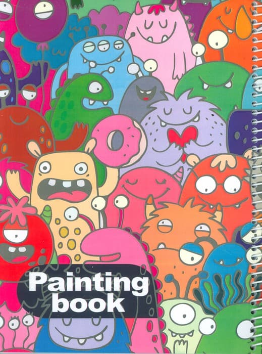 دفتر نقاشی و طراحی 40 برگ (طرح هیولاها،کد 1289)،(سیمی)