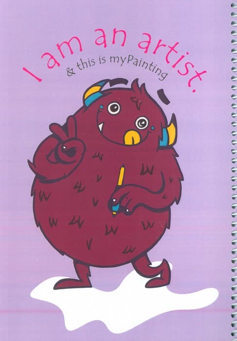 دفتر نقاشی و طراحی 40 برگ (طرح هیولای هنرمند،کد 1570)،(سیمی)