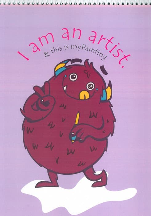 دفتر نقاشی و طراحی 40 برگ (طرح هیولای هنرمند،کد 1291)،(سیمی)