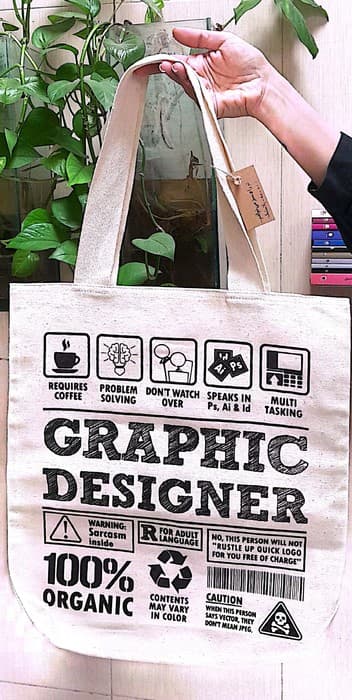 کیف پارچه ای 41*36/5 (گرافیک دیزاینر،کد 750)