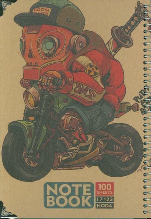 دفتر خط دار 100 برگ (کد 2222)،(سیمی)