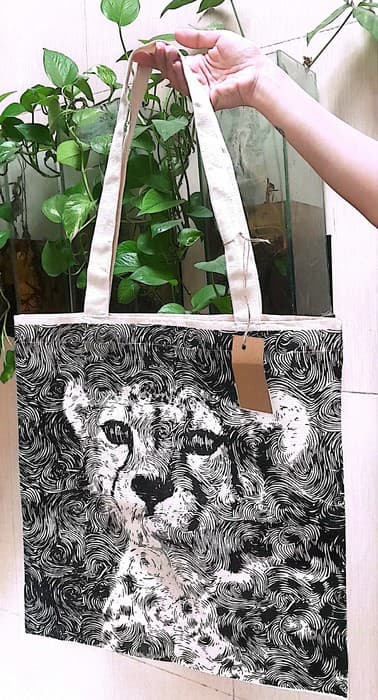 کیف پارچه ای 39*37 (طرح یوز)