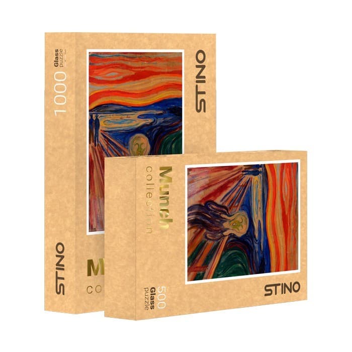 پازل شیشه ای استینو 500 تکه طرح مونک (کد 14103)