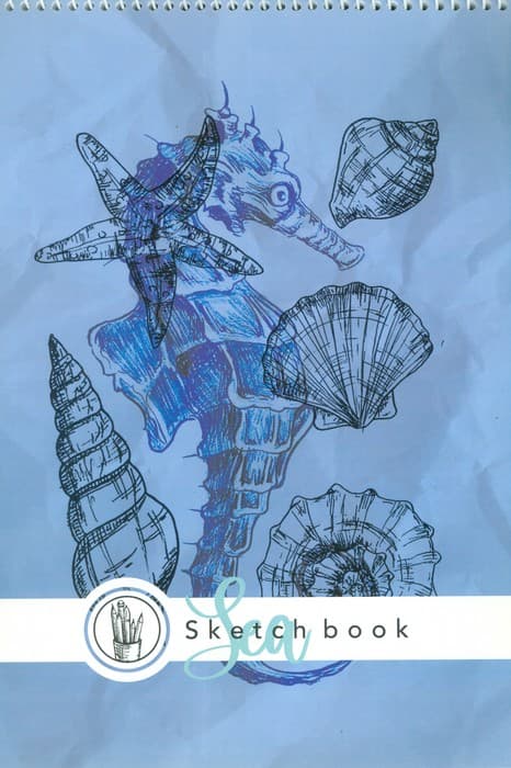 دفتر نقاشی و طراحی 40 برگ (طرح دریا ،کد 1280)،(سیمی)