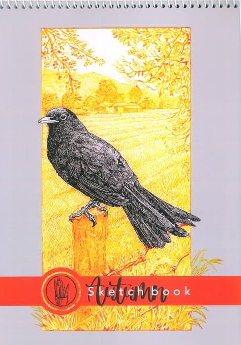 دفتر نقاشی و طراحی 40 برگ (طرح پاییز،کد 1282)،(سیمی)