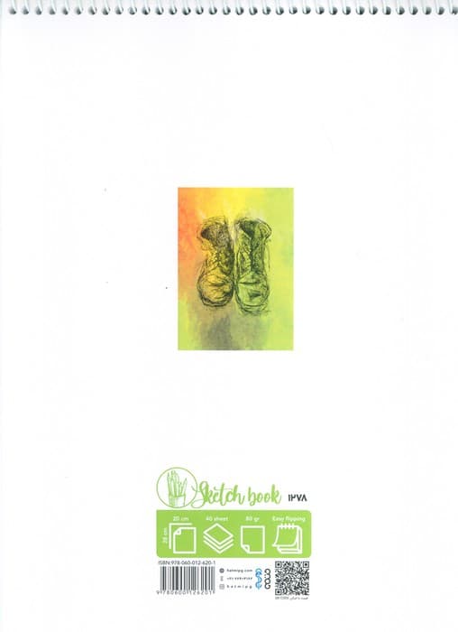 دفتر نقاشی و طراحی 40 برگ (طرح طراح ،کد 1278)،(سیمی)