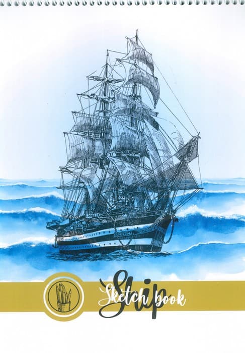 دفتر نقاشی و طراحی 40 برگ (طرح کشتی،کد 1277)،(سیمی)