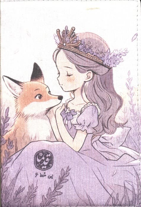 دفتر خاطرات بی خط مخملی قدیما (کد 6)