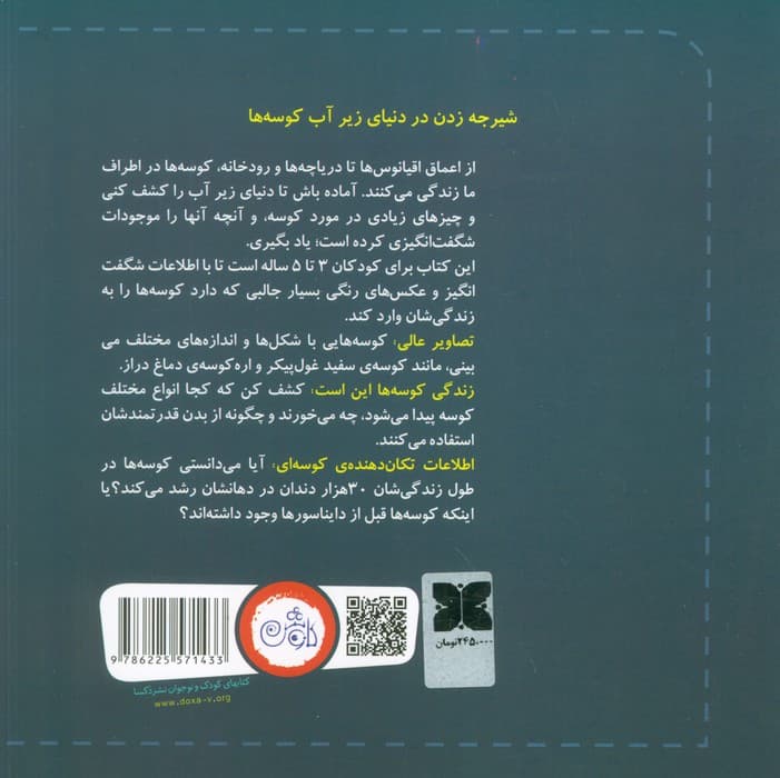 اولین کتاب من کوسه ها (همه چیز درباره ی بزرگترین ماهی های دریا برای کودکان)