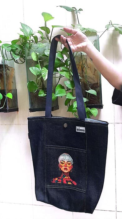 کیف پارچه ای 35*38 جین جوی (چند طرح)