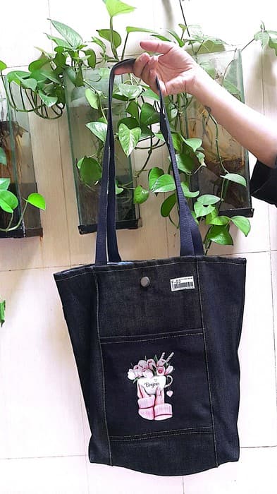 کیف پارچه ای 35*38 جین جوی (چند طرح)