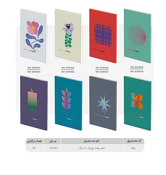 دفتر 80 برگ نقطه‌ای