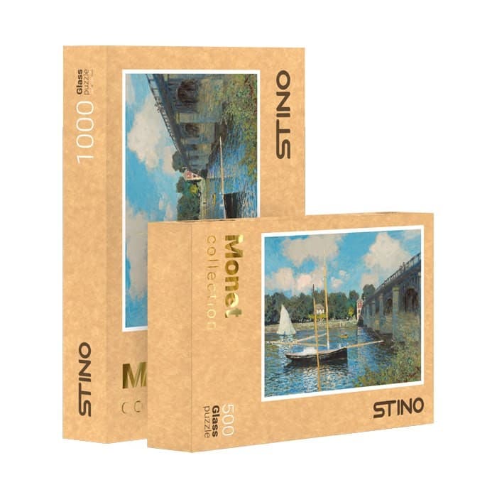 پازل شیشه ای استینو 1000 تکه طرح مونه (کد 23103)،(باجعبه)