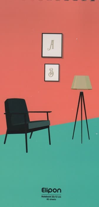 دفتر یادداشت خط دار فانتزی 80 برگ (6طرح،کد 264)،(سیمی)