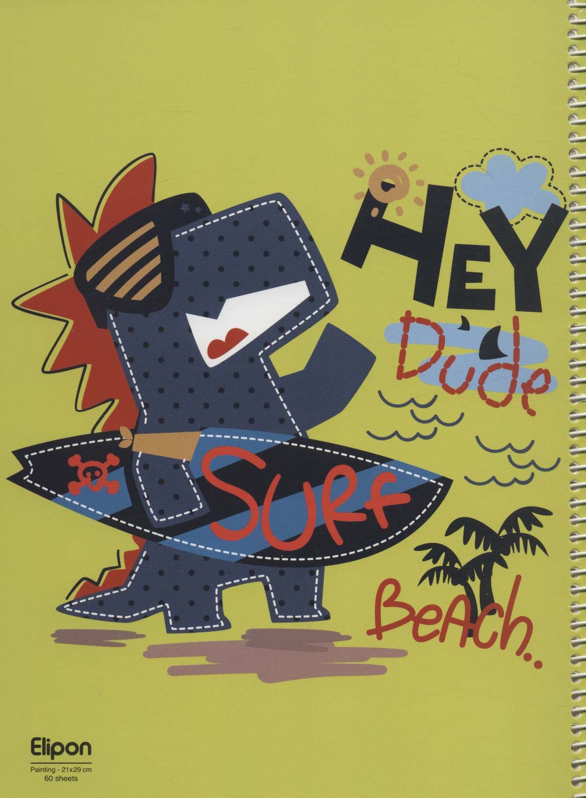 دفتر بی خط فانتزی 60 برگ (طرح،کد256)،(سیمی)