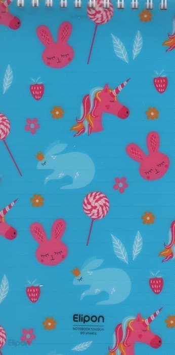 دفتر یادداشت خط دار فانتزی 80 برگ (10طرح،کد 268)،(سیمی)