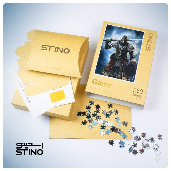 پازل شیشه ای استینو 260 تکه طرح بازی (کد 50103)،(باجعبه)