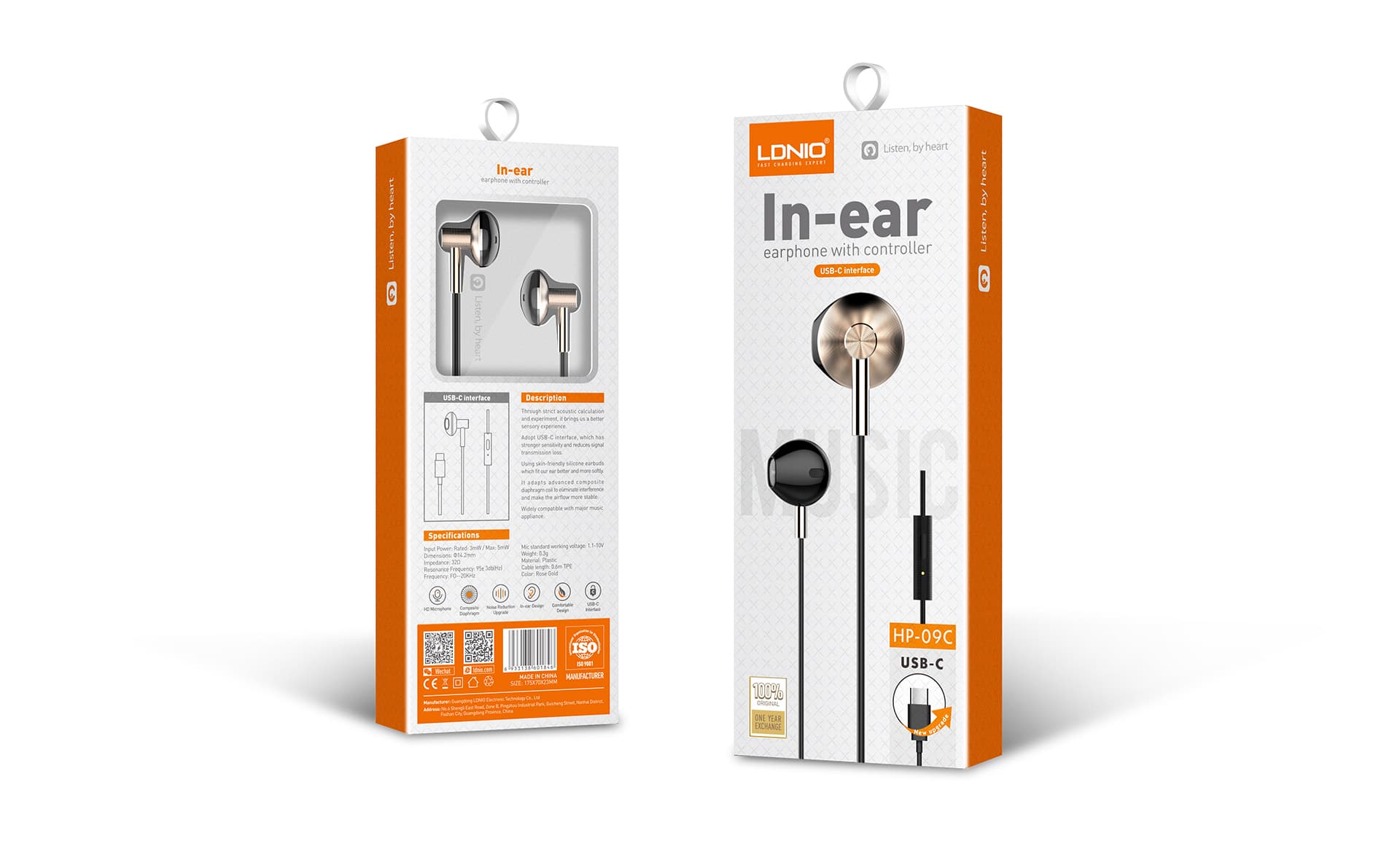  هندزفری سیم‌دار الدینیو مدل HP09C تایپ سی 