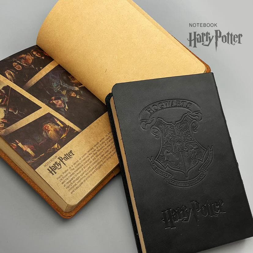 دفتر بی‌خط هری پاتر چرم سرمه‌ای