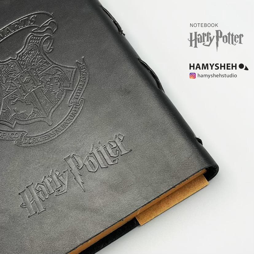 دفتر بی‌خط هری پاتر چرم مشکی