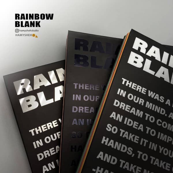 دفتر بی‌خط کاغذ رنگی رنگین کمان