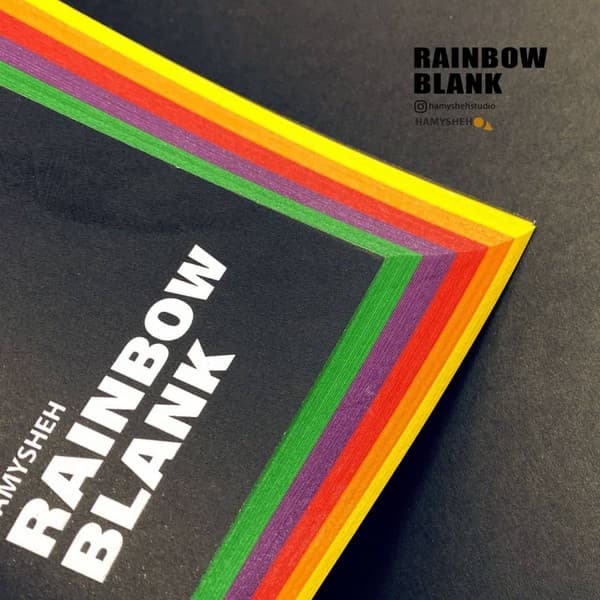 دفتر بی‌خط کاغذ رنگی رنگین کمان