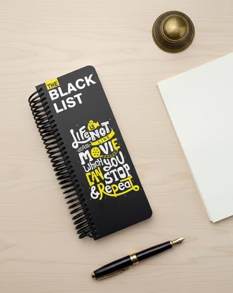 دفتر جلد سخت کاغذ مشکی BN-450