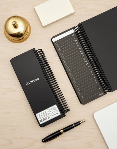 دفتر جلد سخت کاغذ مشکی BN-450