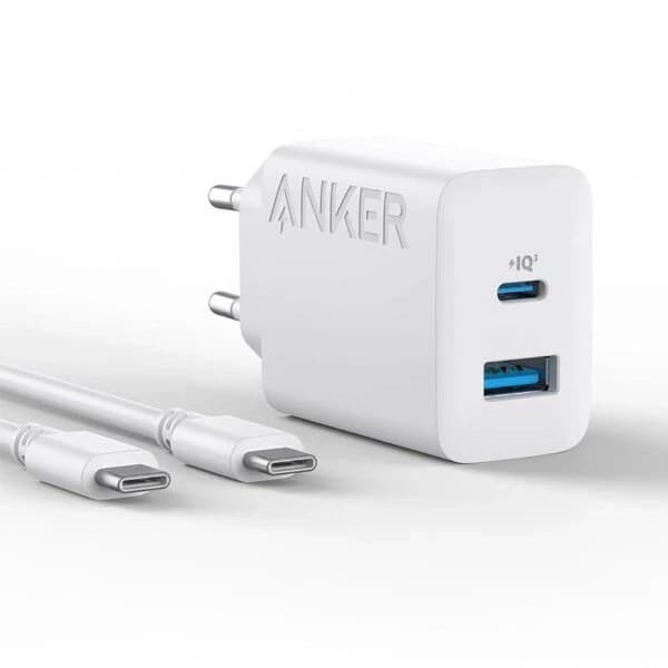 آداپتور و کابل شارژ Anker مدل B2348K21‌ (سفید)