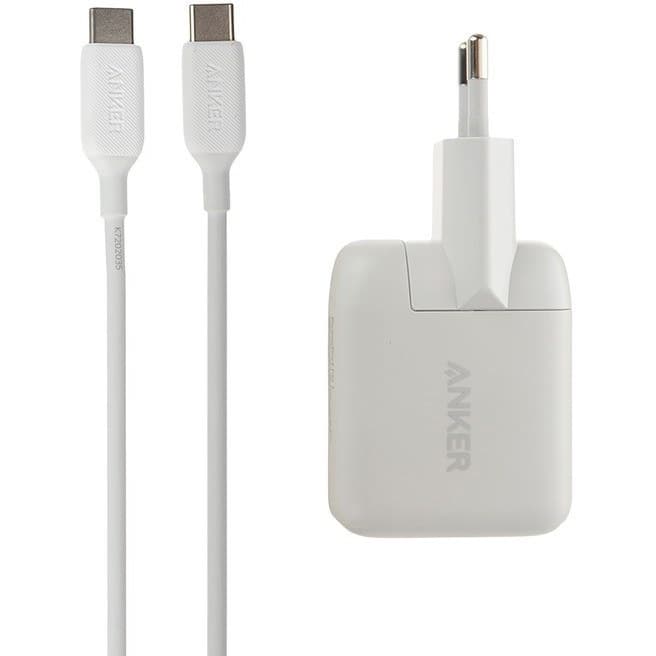 آداپتور و کابل شارژ Anker مدل B2348K21‌ (سفید)