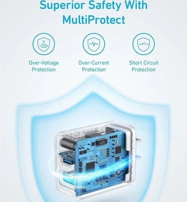 آداپتور و کابل شارژ Anker مدل B2348K21‌ (سفید)