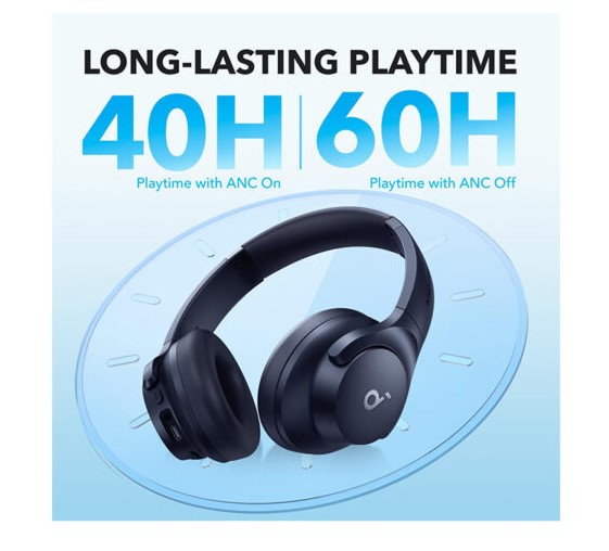 هدفون بلوتوثی انکر مدلLife Q20 upgraded (مشکی)