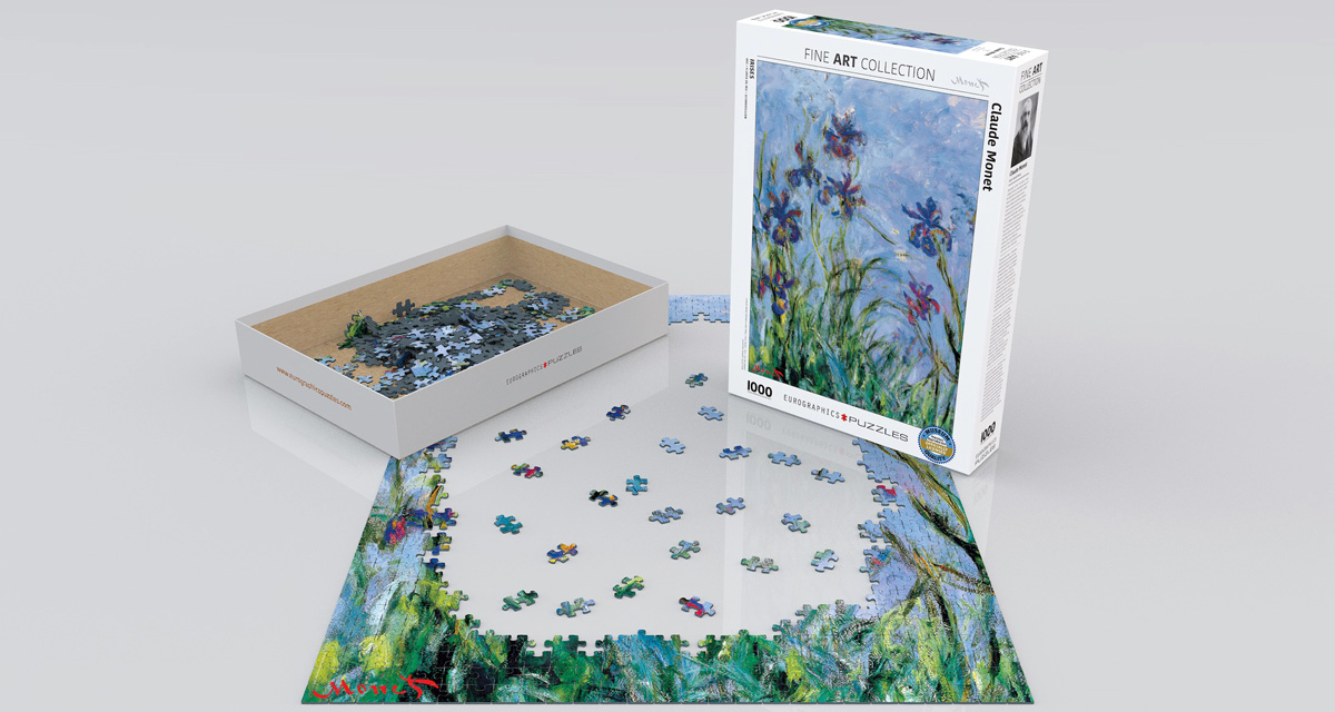 پازل 1000 تکه زنبق‌ها اثر کلود مونه (6000-2034) طرح Irises