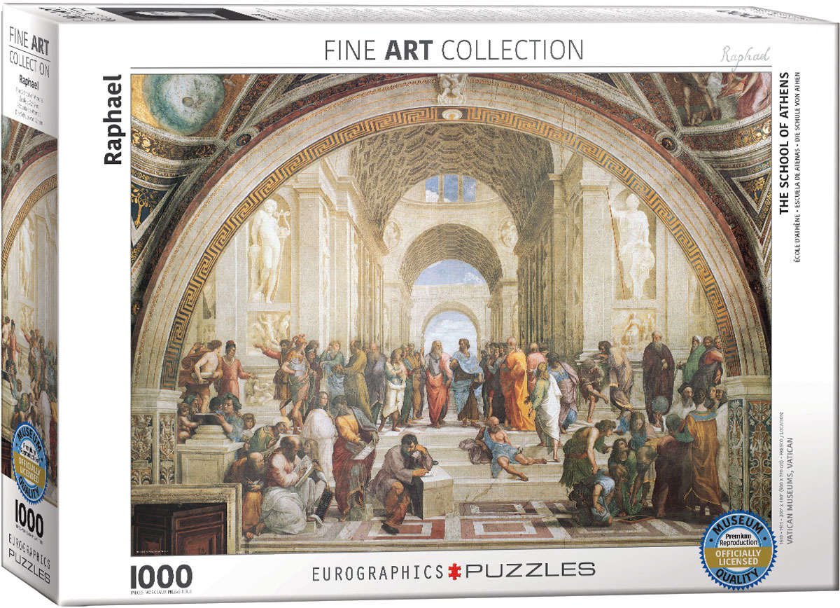 پازل 1000 تکه مدرسه آتن اثر رافائل (6000-4141) طرح School of Athens