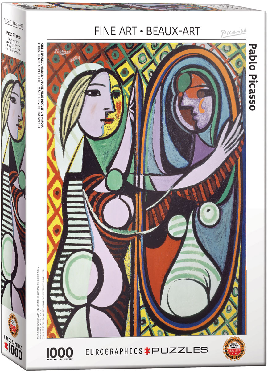 پازل 1000 تکه دختر مقابل آیینه اثر پابلو پیکاسو (6000-5858) طرح Girl Before a Mirror