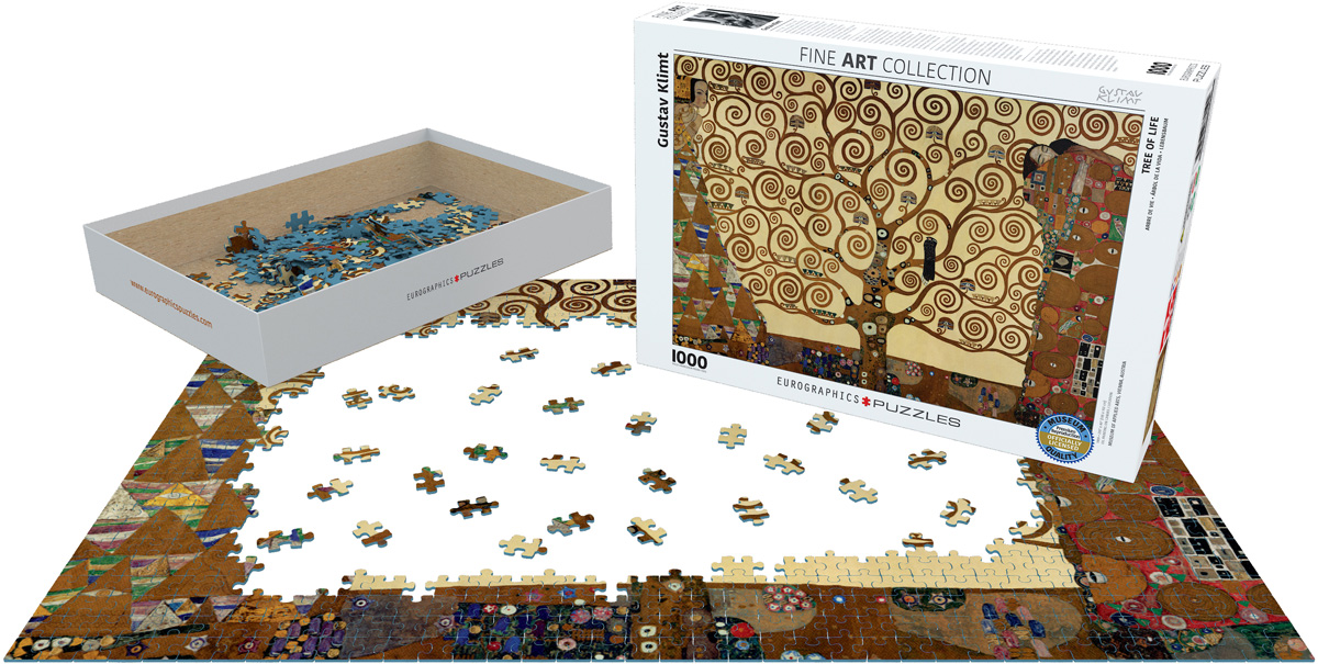پازل 1000 تکه درخت زندگی اثر گوستاو کلیمت (6000-6059) طرح Tree of Life