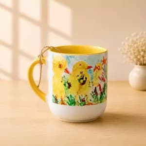 ماگ انحنادار طرح جوجه‌ها (باجعبه)
