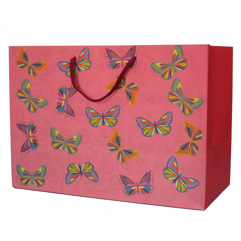 پاکت هدیه بزرگ نیکی پروانه‌های رنگی کد20