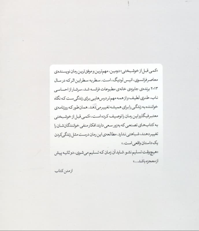 کمی قبل از خوشبختی