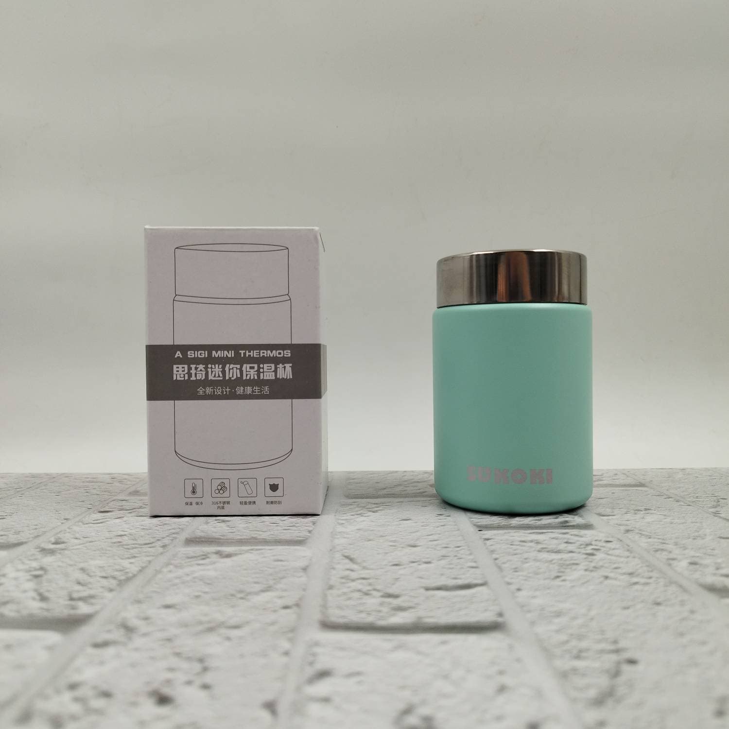 تراول ماگ 220 میل SUKOKI (سبز آبی)