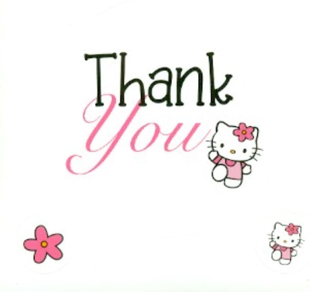 استیکر دات کارت (Thank You) طرح گل