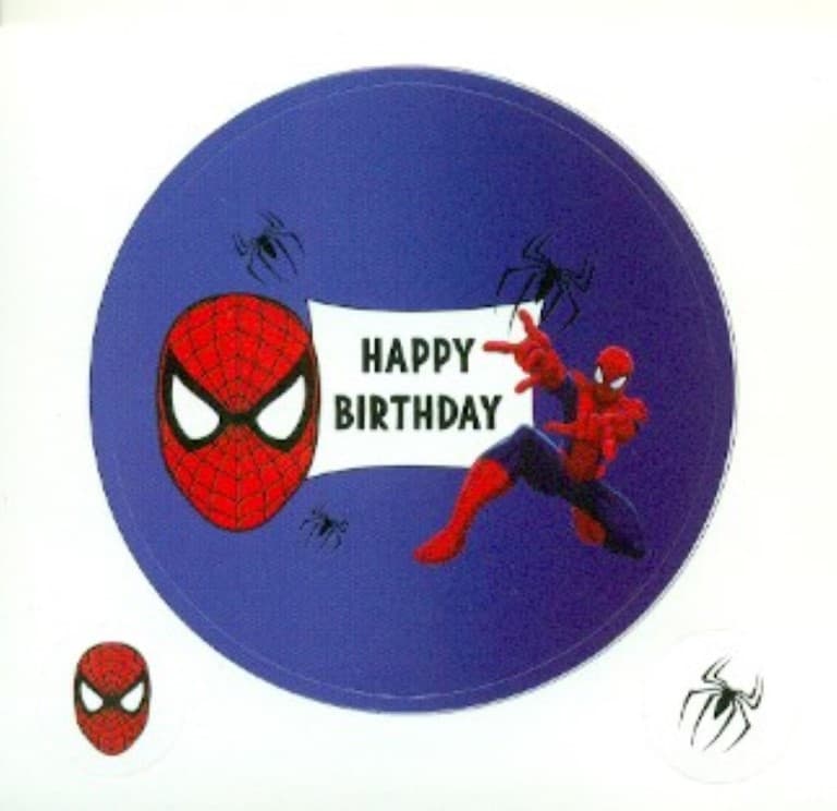 استیکر دات کارت (Happy Birthday) طرح اسپایدرمن