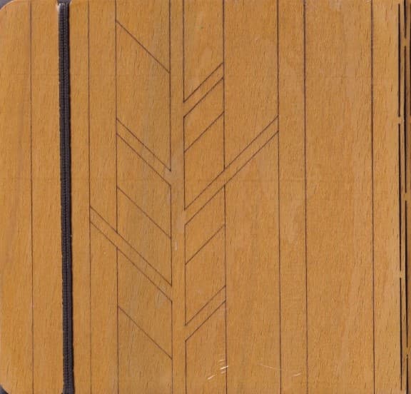 دفتر یادداشت بی‌خط چوبی (خشتی)