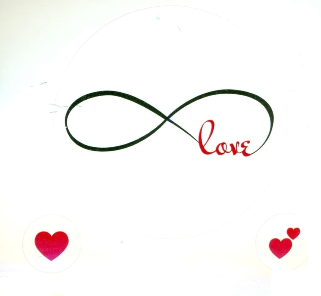 استیکر دات کارت (Love) طرح قلب بی‌نهایت
