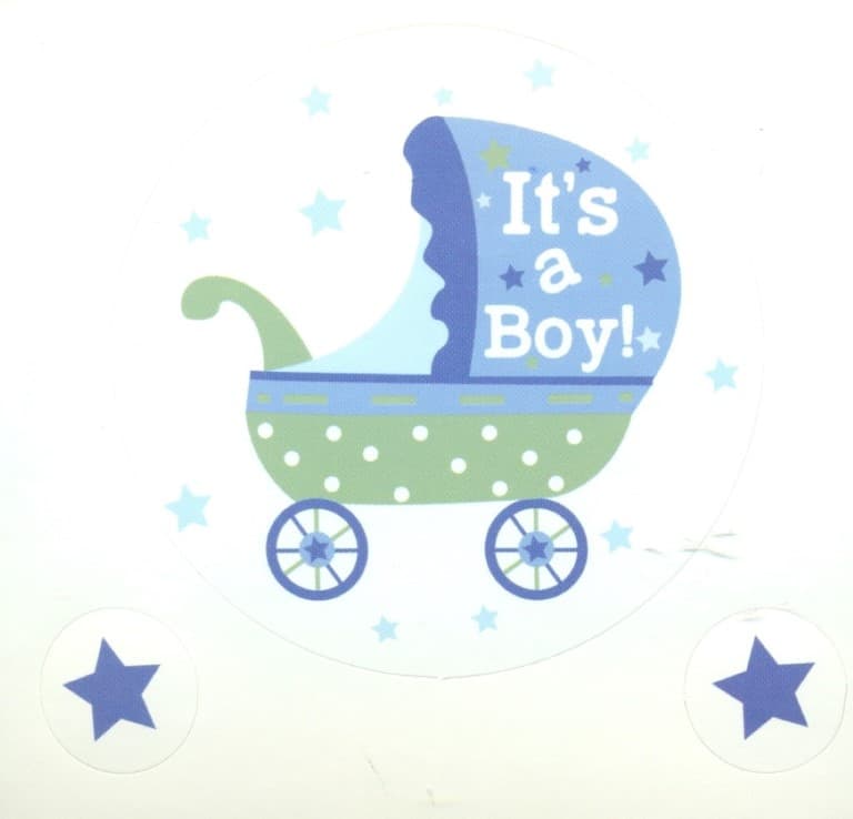 استیکر دات کارت (!It's a Boy) طرح کالسکه