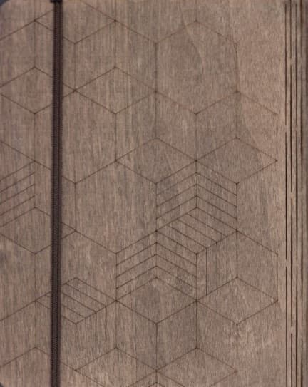 دفتر یادداشت بی‌خط چوبی (گردویی روشن)