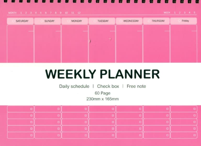 دفتر برنامه‌ریزی مدل weekly planner کد 3153