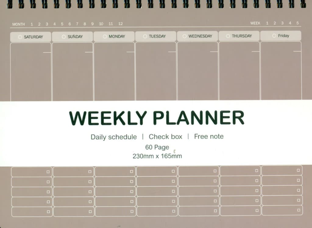 دفتر برنامه‌ریزی مدل weekly planner کد 3146